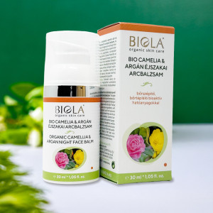 Organic Camelia & argan night face balm 30ml
