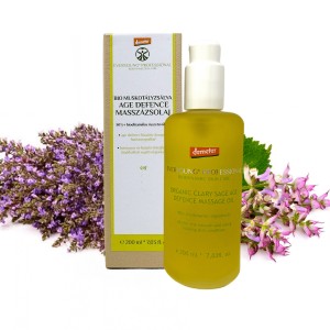 ORGANIC CLARY SAGE AGE DEFENCE MASSAGE OIL 200ML Everyoung professional biodynamic skin care) **